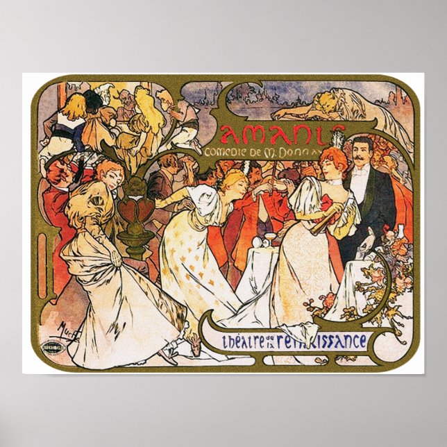 Poster Mucha Poster: Amants (Frente)