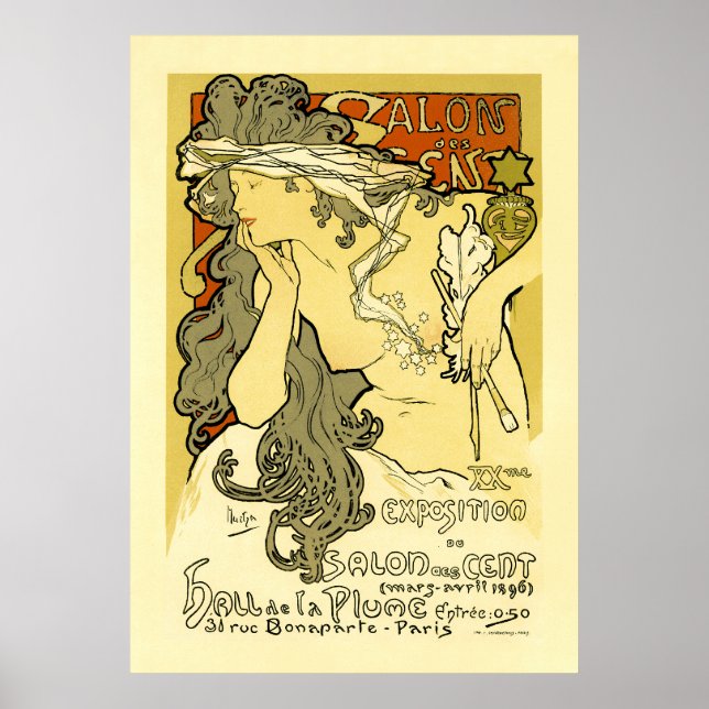 Poster Mucha: Salon des Cent (Frente)