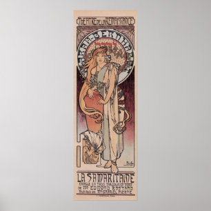 Póster Mucha Sarah Bernhardt o cargo da lâmpada do