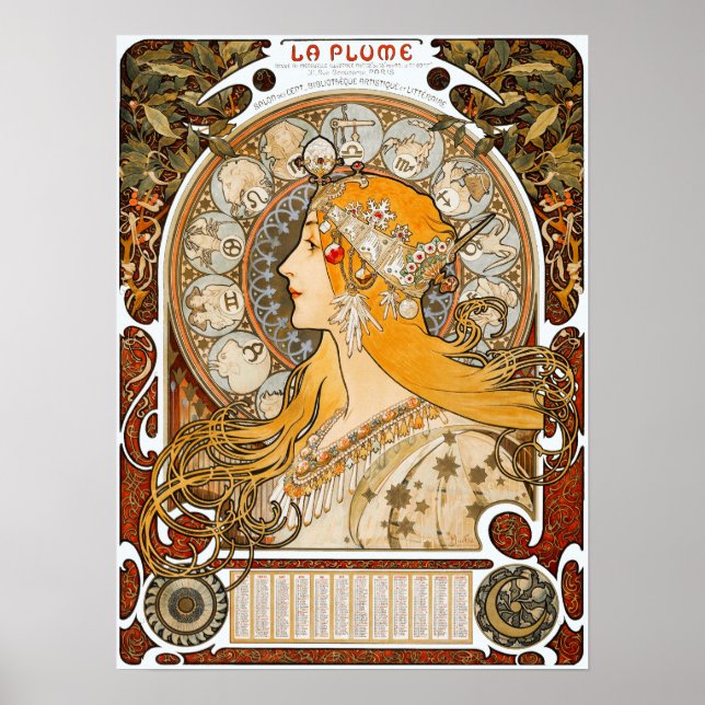 Poster Mucha - Zodíaco (Frente)