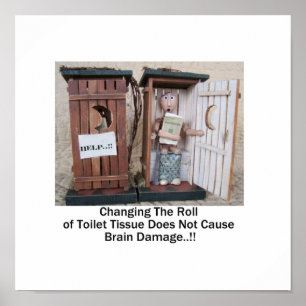 Poster Mudando o rolo do tecido de toalete