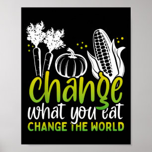 Poster Mude O Que Você Come No Mundo Engraçado Da Consciê