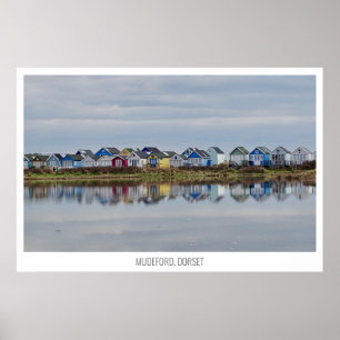 Poster Mudeford Spit Beach Huts, Christchurch, Inglaterra