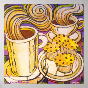 Póster "Muffins de Blueberry"