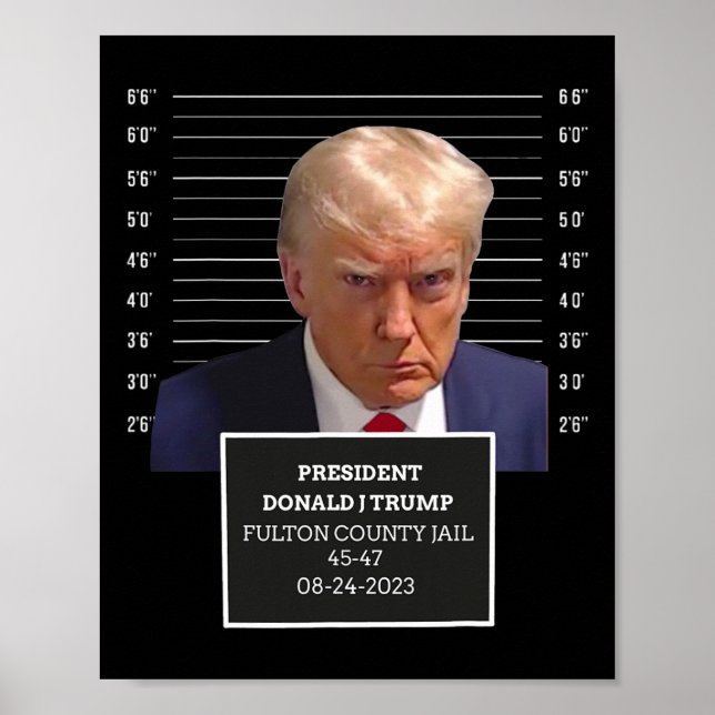 Poster Mug Shot Presidente Donald J Trump Mugshot 2023 Di (Frente)