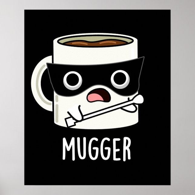 Poster Mugger Funny Mug Puns Dardos BG (Frente)