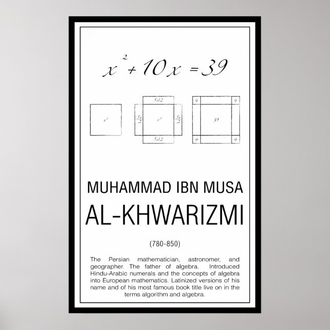 Poster Muhammad Al-Khwarizmi (Frente)