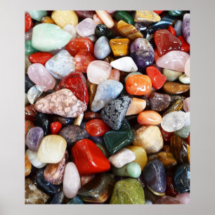 Poster muitas pedras lindamente coloridas