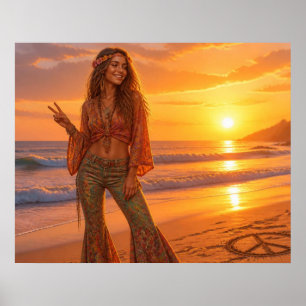 Poster Muito Amor Paz + Felicidade Para Todos Grande