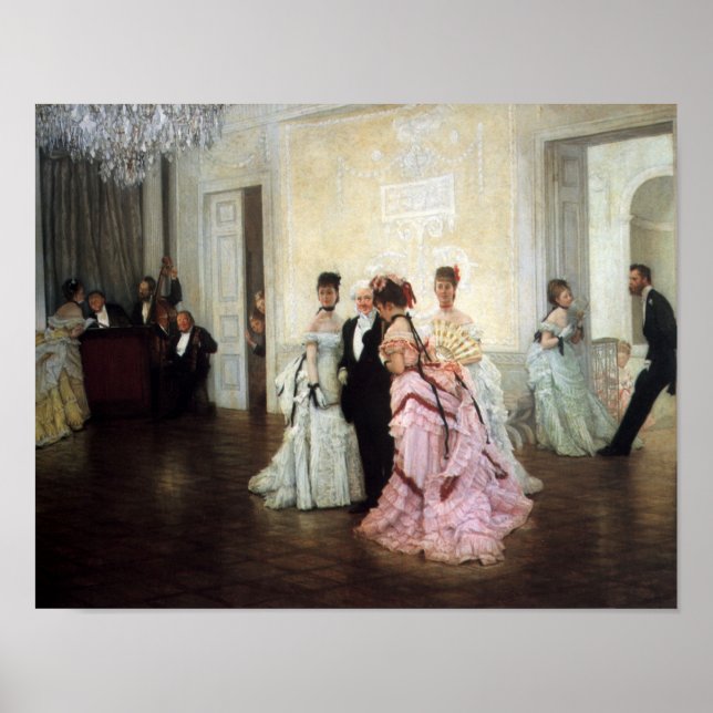 Poster Muito cedo, por James Tissot (Frente)