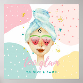 Poster Muito Esperto Para Dar Uma Bela Menina Engraçada.