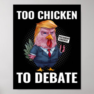 Poster Muito Frango Para Debater Kamala Harris Engraçado