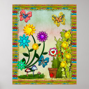 Poster Muito Hippy Day Whimsical Fantasy Art