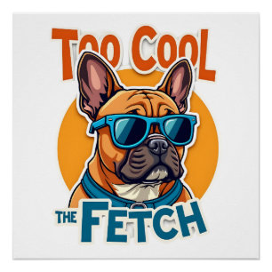 Póster Muito Legal para Buscar Bulldog Francês Óculos de 