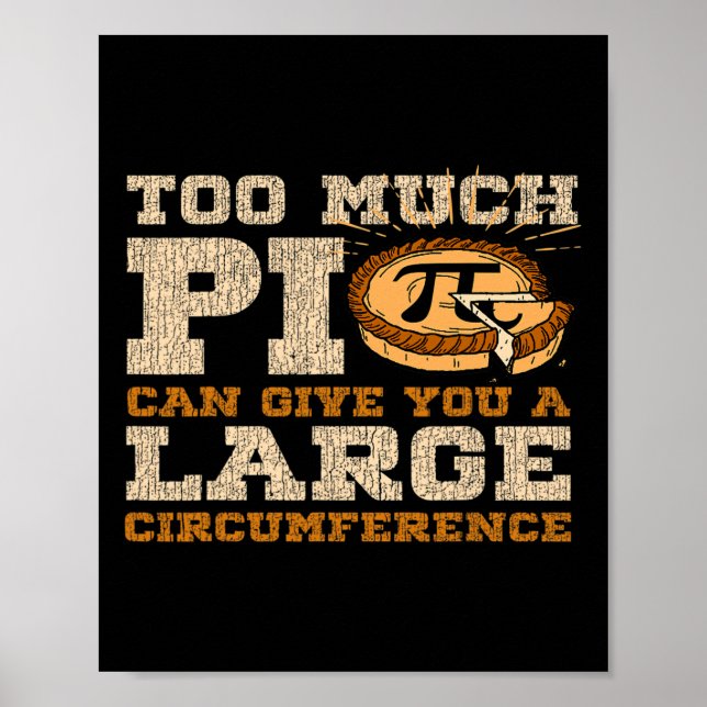 Poster Muito Matemática Pi Day Amadurece 3,14 Símbolos Ne (Frente)