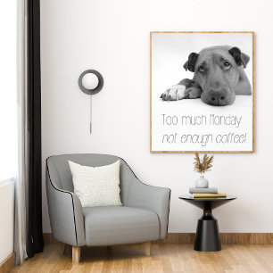 Poster Muito na segunda-feira, pouco café - Cachorro Sono