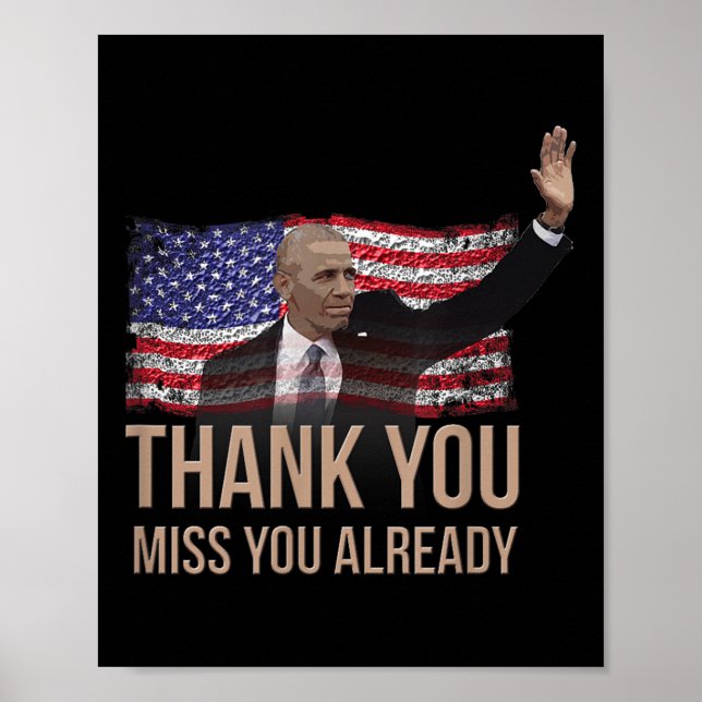 Poster Muito Obrigado Obama, Senhora Barack Presidente (Frente)