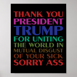 Poster Muito Obrigado, Senhor Presidente Trump, Por Ter U