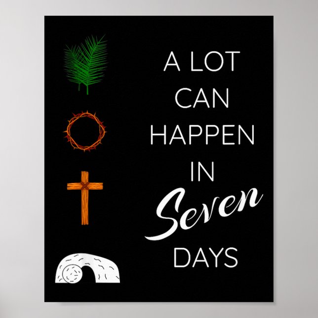 Poster Muito Pode Acontecer Em 7 Dias Domingo de Ramos Se (Frente)
