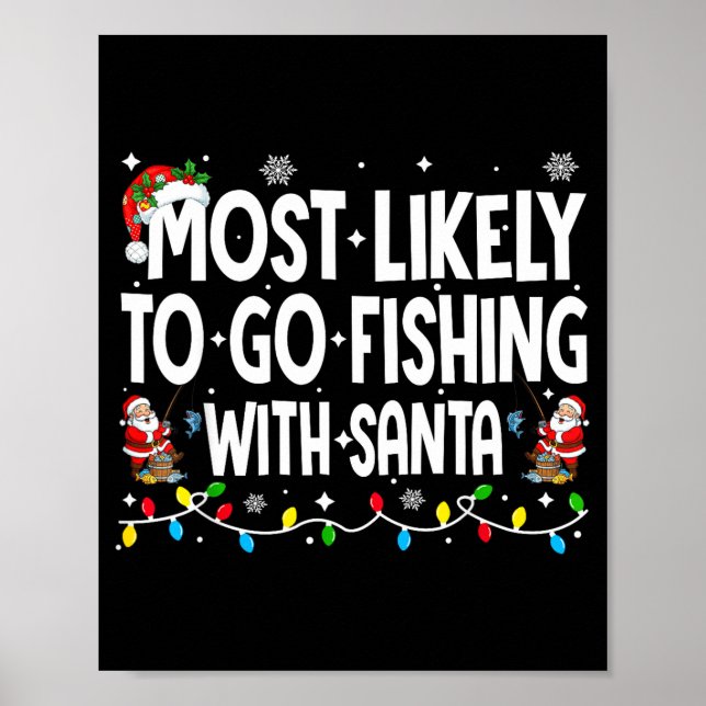 Poster Muito Provável Ir Pescar Com Papai Noel Tapete De  (Frente)