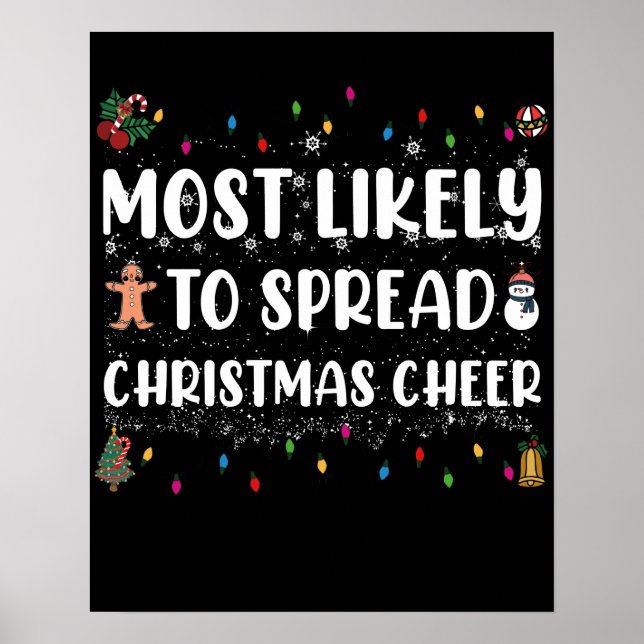 Poster Muito Provável Para Espalhar Alegria de Natal Famí (Frente)