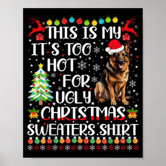 Poster Muito Quente Para Suéteres Feios de Natal Alemão