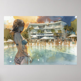 Poster Muito tempo de inatividade necessário na piscina