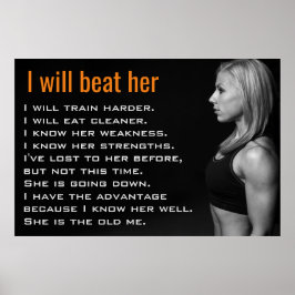 Póster Mulher Academia Músculos | Motivação para Treino d