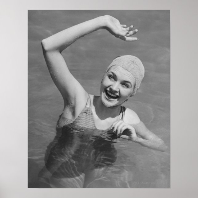 Póster Mulher acenando (Frente)