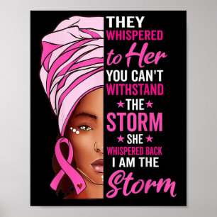 Poster Mulher Africana Afro Eu Sou O Cancer De Tempestade