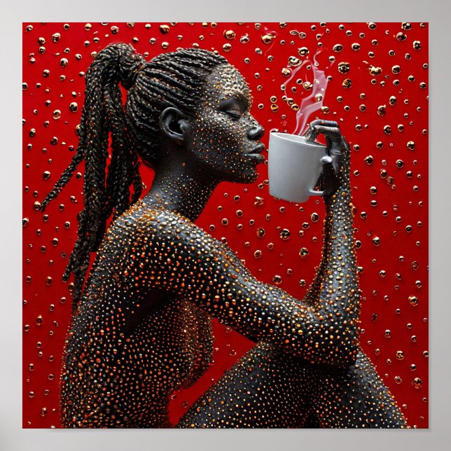 Poster Mulher Africana Bonita (Frente)