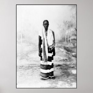 POSTER MULHER AFRICANA CERCA DE 1900