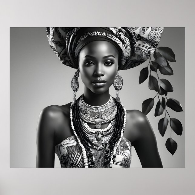 Poster Mulher africana linda (Frente)
