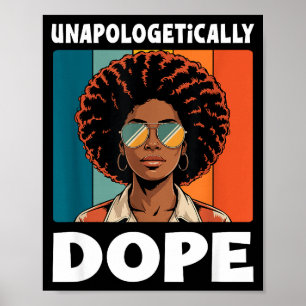 Poster Mulher Afro sem Desculpas Cores Retrô