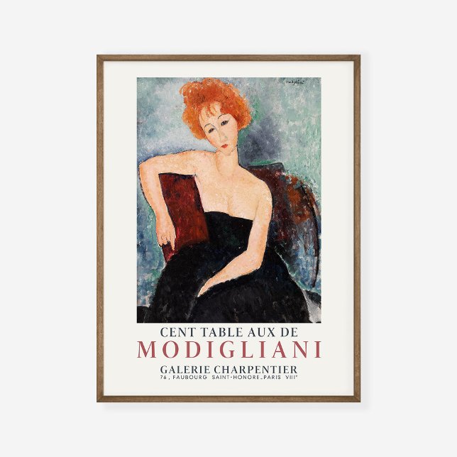 Poster Mulher Amedeo Modigliani com Exposição de Arte de  (Criador carregado)