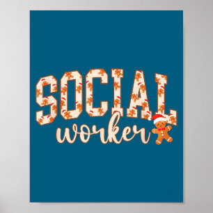 Poster Mulher assistente social homem de biscoito de geng