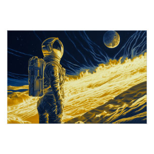 Póster Mulher Astronauta