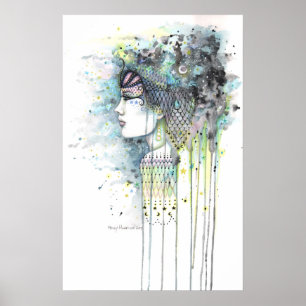 Poster Mulher Boêmia Cigana do Céu Arte Contemporânea