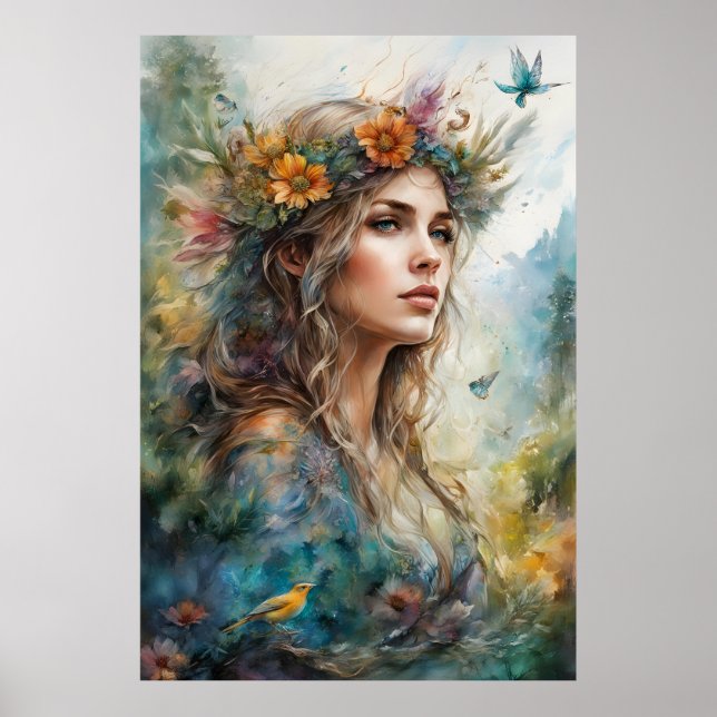 Poster Mulher Boho Glamurosa (Frente)