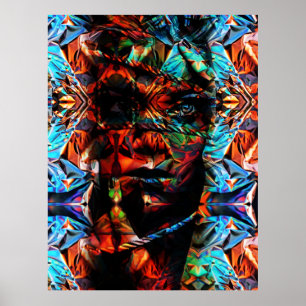 Poster Mulher bonita amarrada com cordas