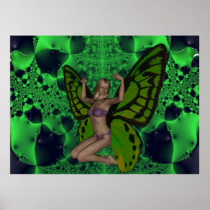 Poster Mulher borboleta