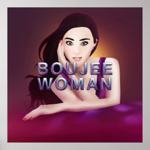 Poster Mulher Boujee TEE