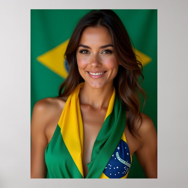 Poster Mulher brasileira bonita (Frente)
