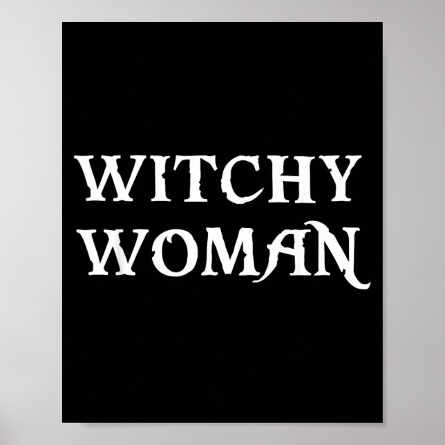 Poster Mulher Bruxa Halloween Bruxa Engraçada (Frente)