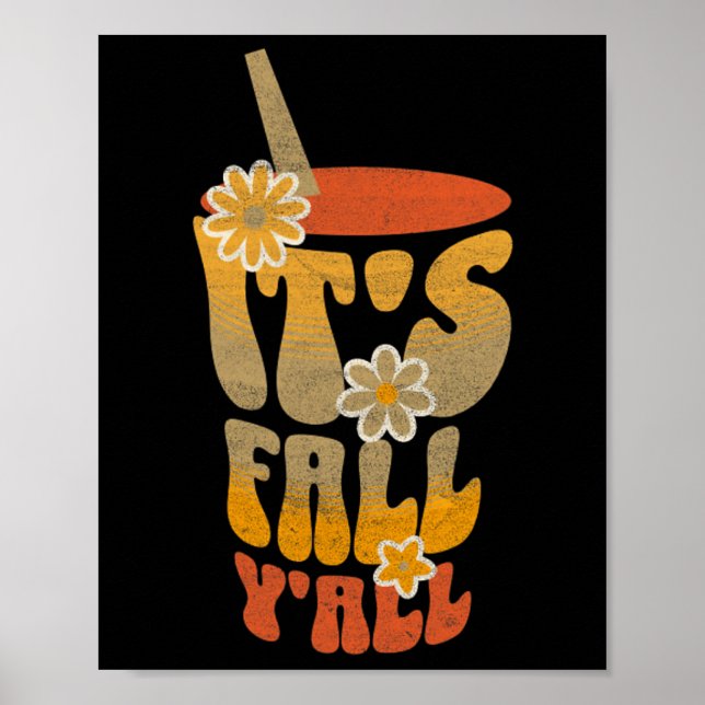 Poster Mulher: Caiu Y’all Retro Groovy (Frente)