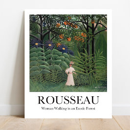 Poster Mulher caminhando em uma floresta exótica Henri Ro