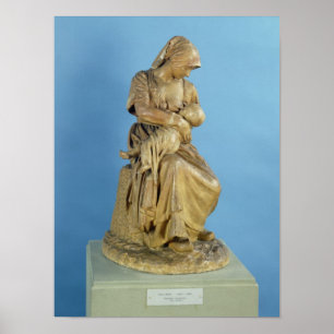 Póster Mulher camponesa alimentando seu filho