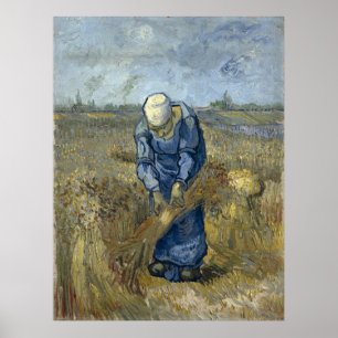 Poster Mulher camponesa ligando Sheaves por Vincent Van G