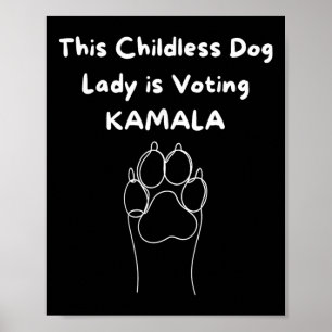 Poster Mulher-Cão Sem Fios Vota Kamala-harris 2024 3