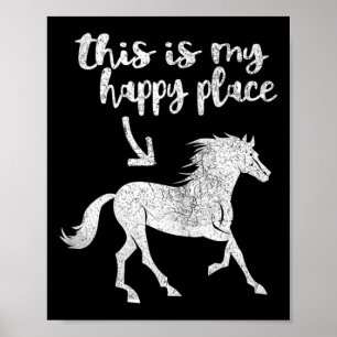 Poster Mulher: Cavalo Bonito Andando - Horseback Happy Pl